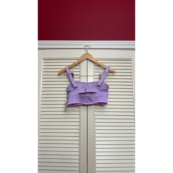 SHADEANDSHORE Workout Sports Bras Fitness Square Neck Balcony Open Back SIZE S - Picture 2 of 5